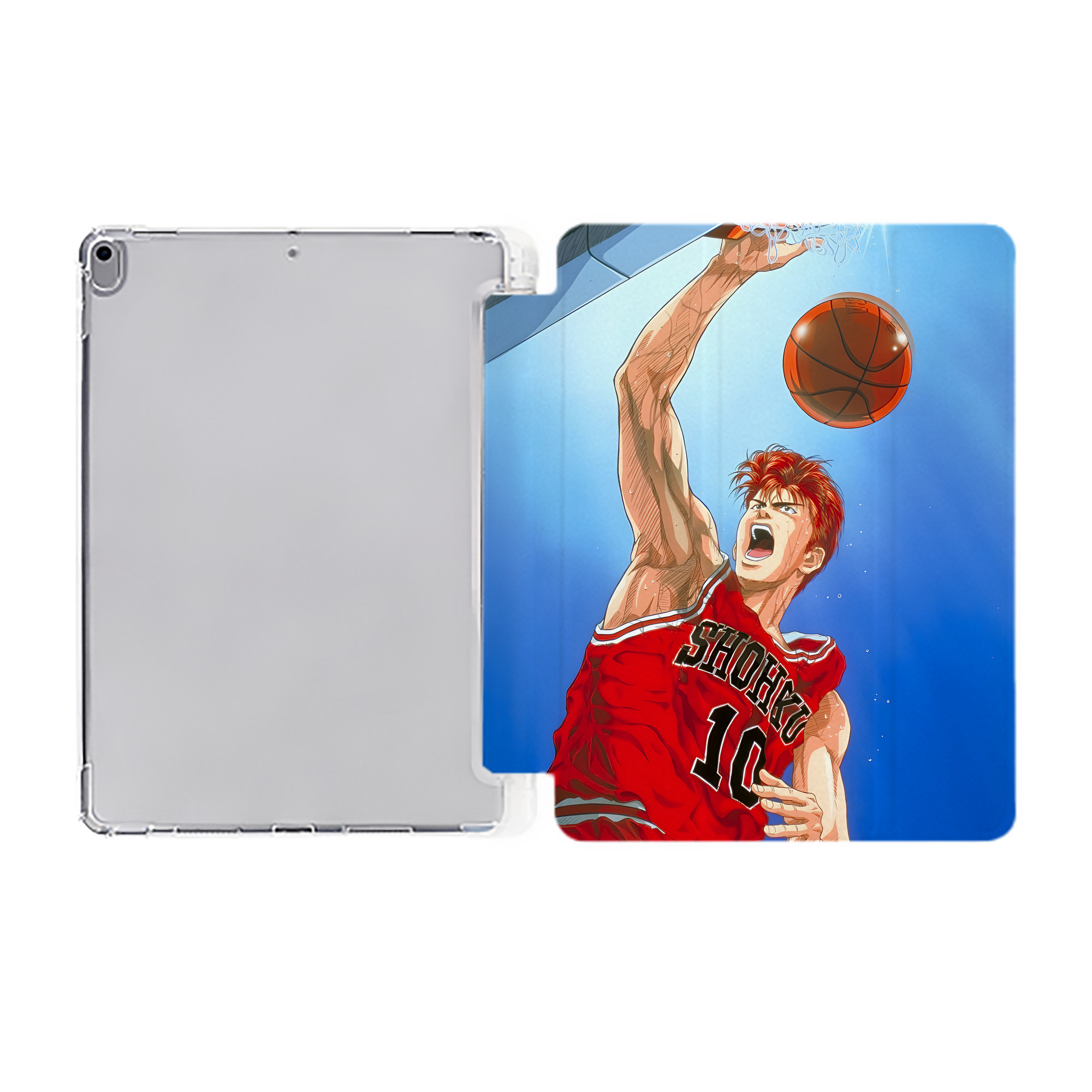 （画像用） SLAM DUNK／スラムダンク IPad ケース ペン収納付き 三つ折りスタンド PUレザー×シリコン 対応機種9.5/10.5/10.9インチ